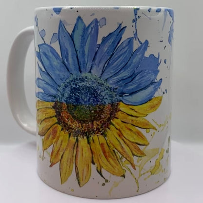 "UKRAINE" Sunflower and Nightingale Mug