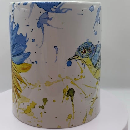 "UKRAINE" Sunflower and Nightingale Mug
